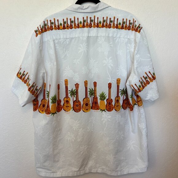 Royal Creations mens Hawaiian shirt SZ 3XL - guitars pineapples palm trees - Picture 5 of 7